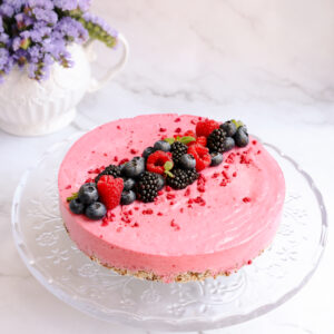 Vaarikavahutort (gluteenivaba, laktoosivaba, vegan)