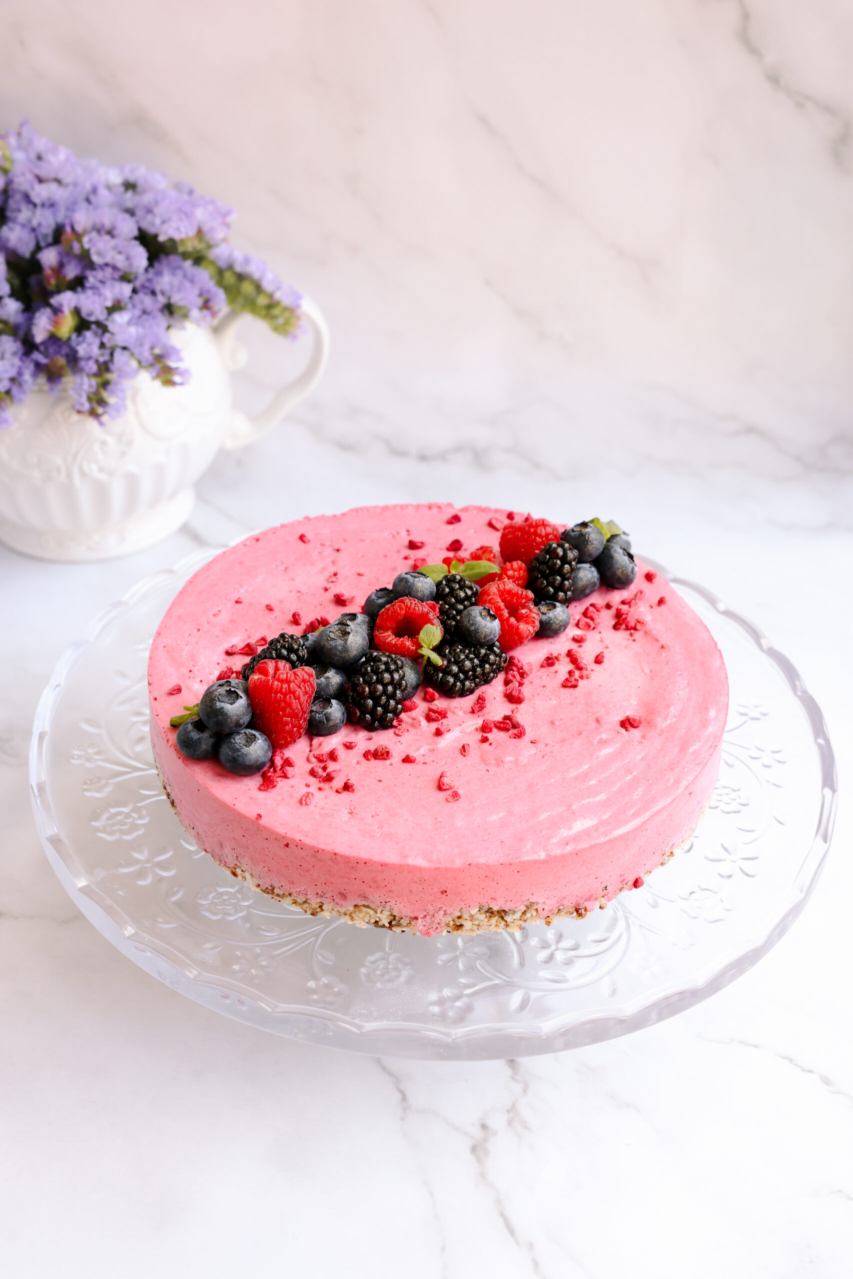 Vaarikavahutort (gluteenivaba, laktoosivaba, vegan)